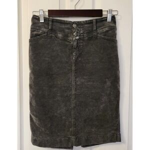 CLOSED Made in Italy Corduroy Trinity Pencil Skirt‎ Charcoal Gray Size 28